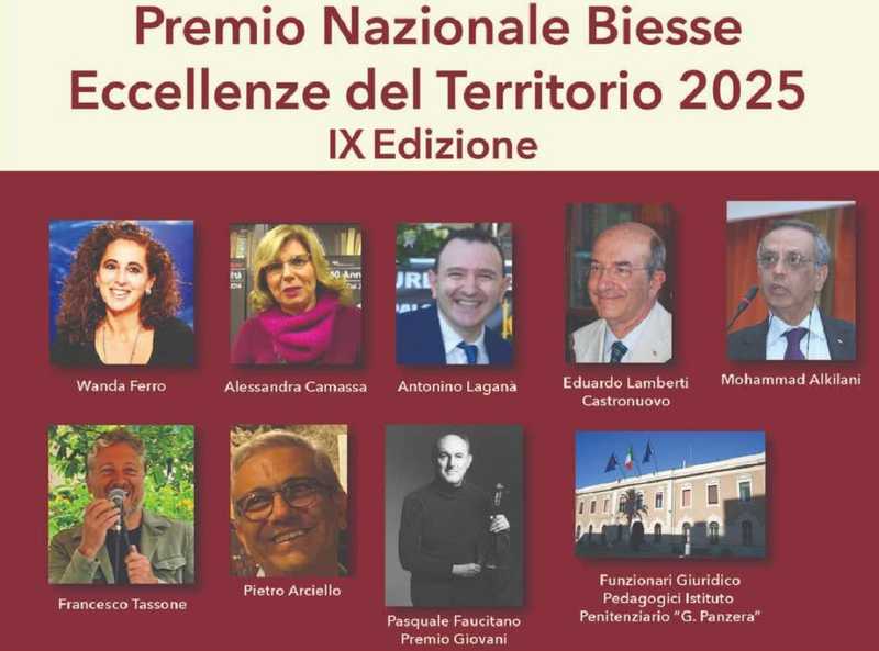 Reggio Calabria, presso la villa “Genoese Zerbi” la cerimonia del premio nazionale Biesse