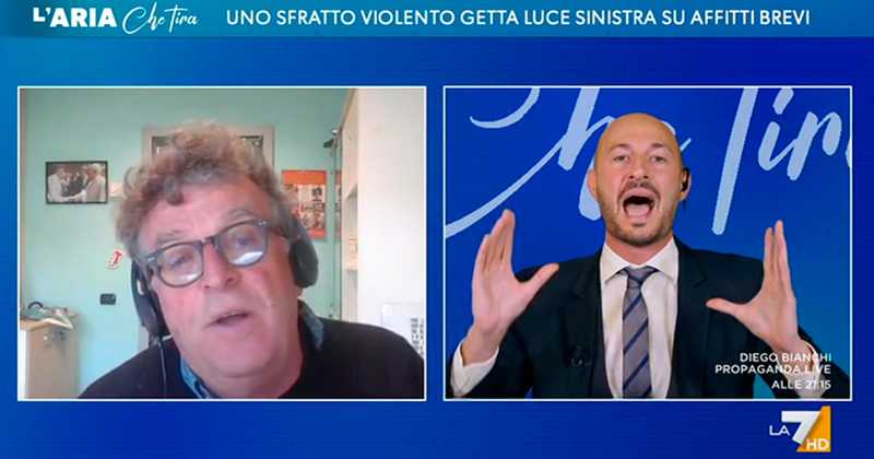 Sfratto a Bologna, scontro acceso tra Mattei e Gonzato su La7