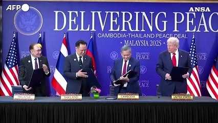 Trump alla firma del cessate-il-fuoco tra Thailandia e Cambogia